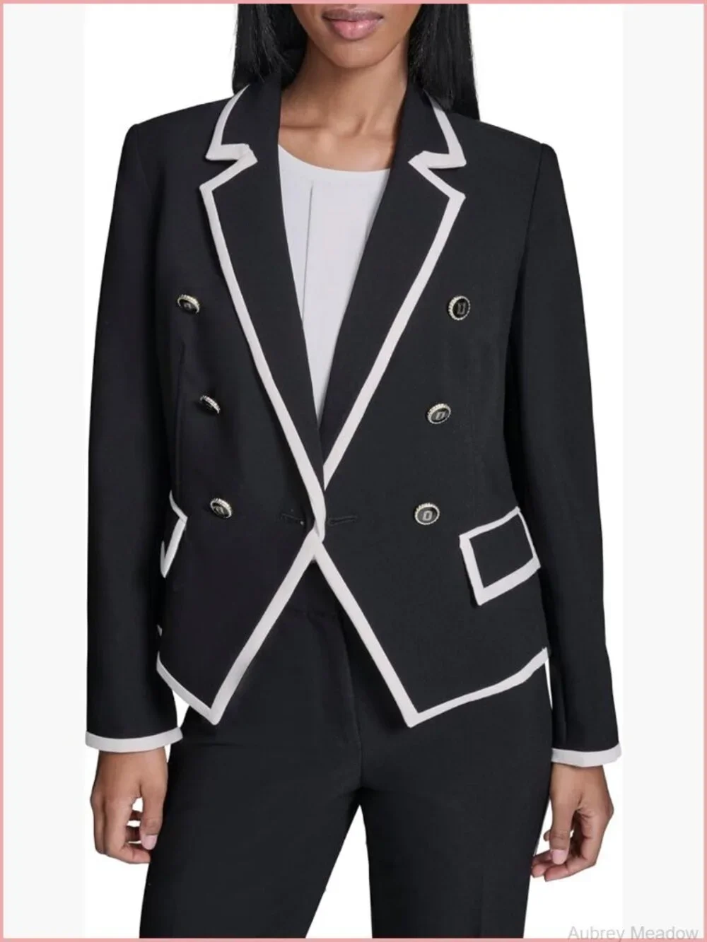 Women's Notch Collar Lapel Contrast Blazer Blazer Suit Jacket
